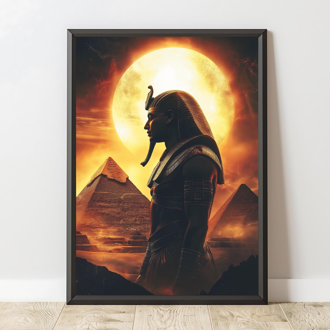 Pharaoh Pyramids Egyptian Historical Sunset Art Print - Image 2