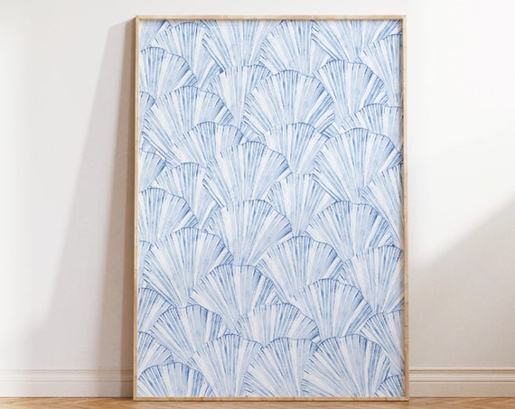 Seashell Print, Vintage Coastal Cowgirl Art Print