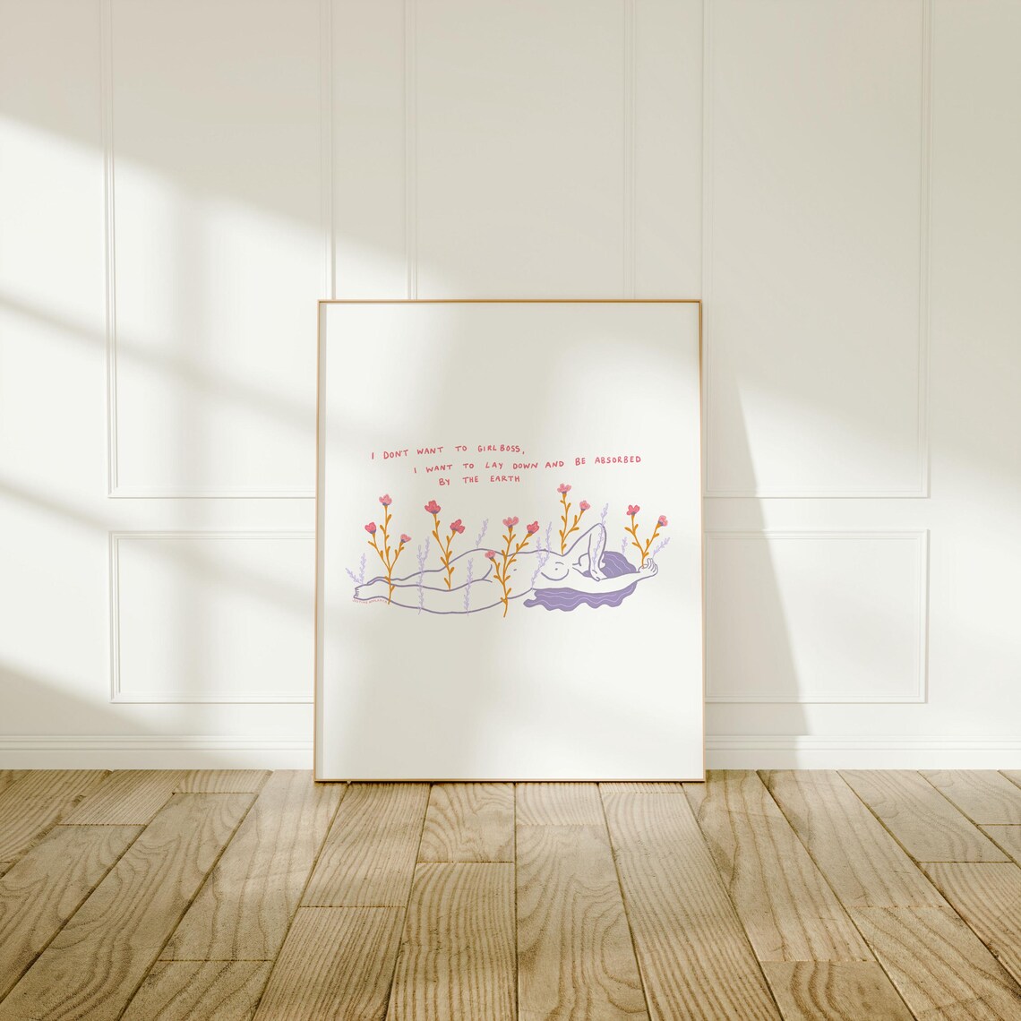 Dont Want To Girlboss Absorbed By Earth Funny Quote Art Poster - Image 3