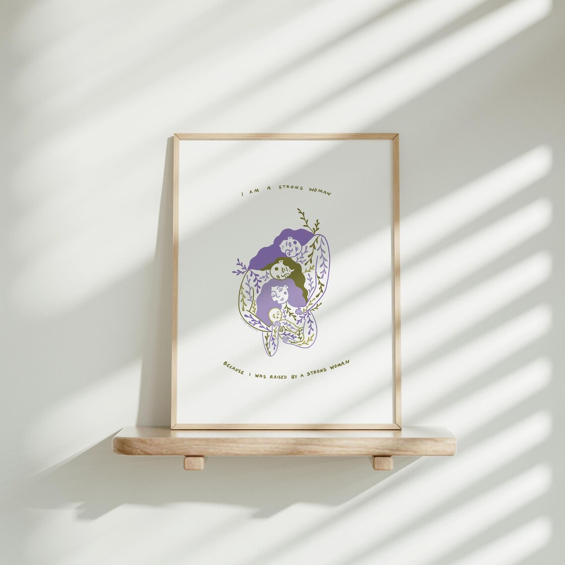 Strong Woman Raised by Strong Woman Generational Floral Poster