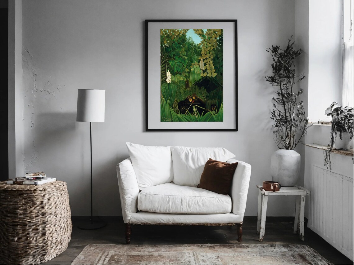 Henri Rousseau Merry Jesters Jungle Landscape Print - Image 6