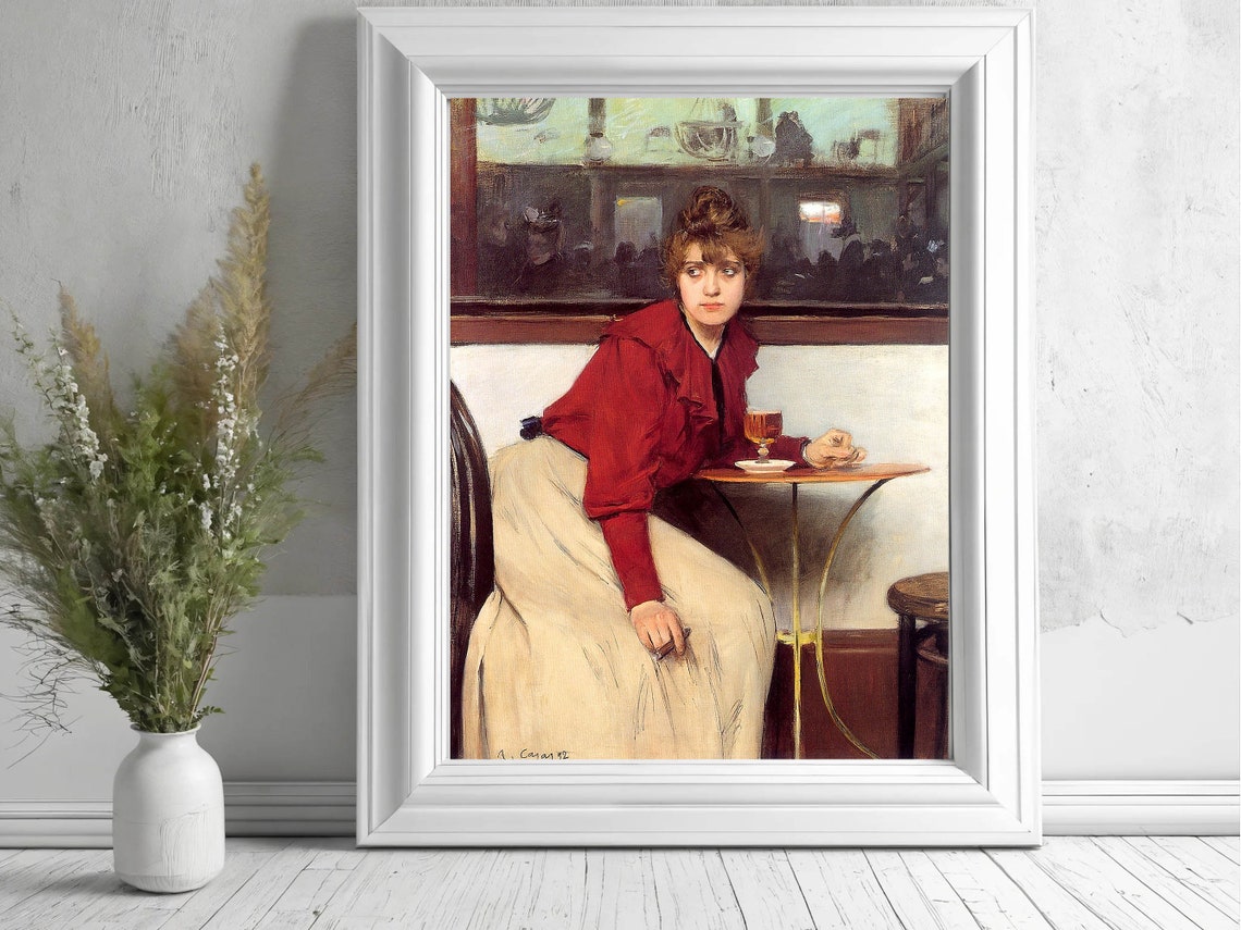 Ramon Casas Au Moulin de la Galette Paris Cafe Woman Portrait Poster - Image 2