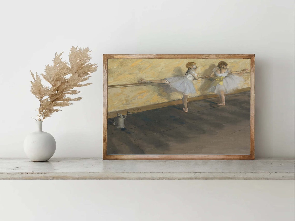 Edgar Degas Dancers at the Barre Ballet Practice Classic Print - Image 5