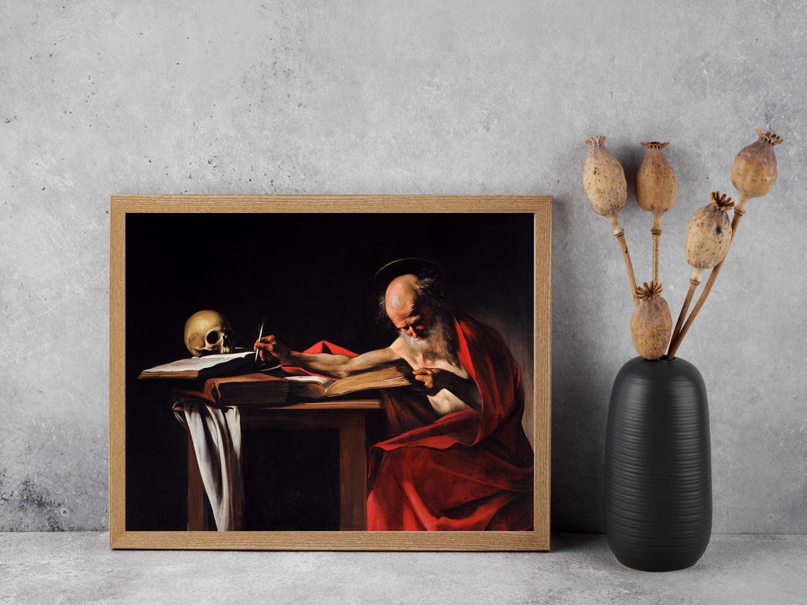 Caravaggio Saint Jerome Writing Baroque Masterpiece Art Poster - Image 2