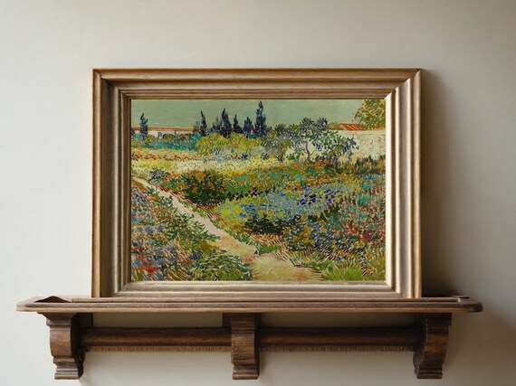 Wall Art Van Gogh Garden At Arles Wall Art Impressionist Landscape Painting French Summer Flowers Print Gift