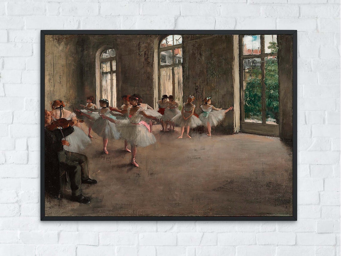 Edgar Degas Ballet Rehearsal Elegant Studio Dancers Classic Print - Image 3