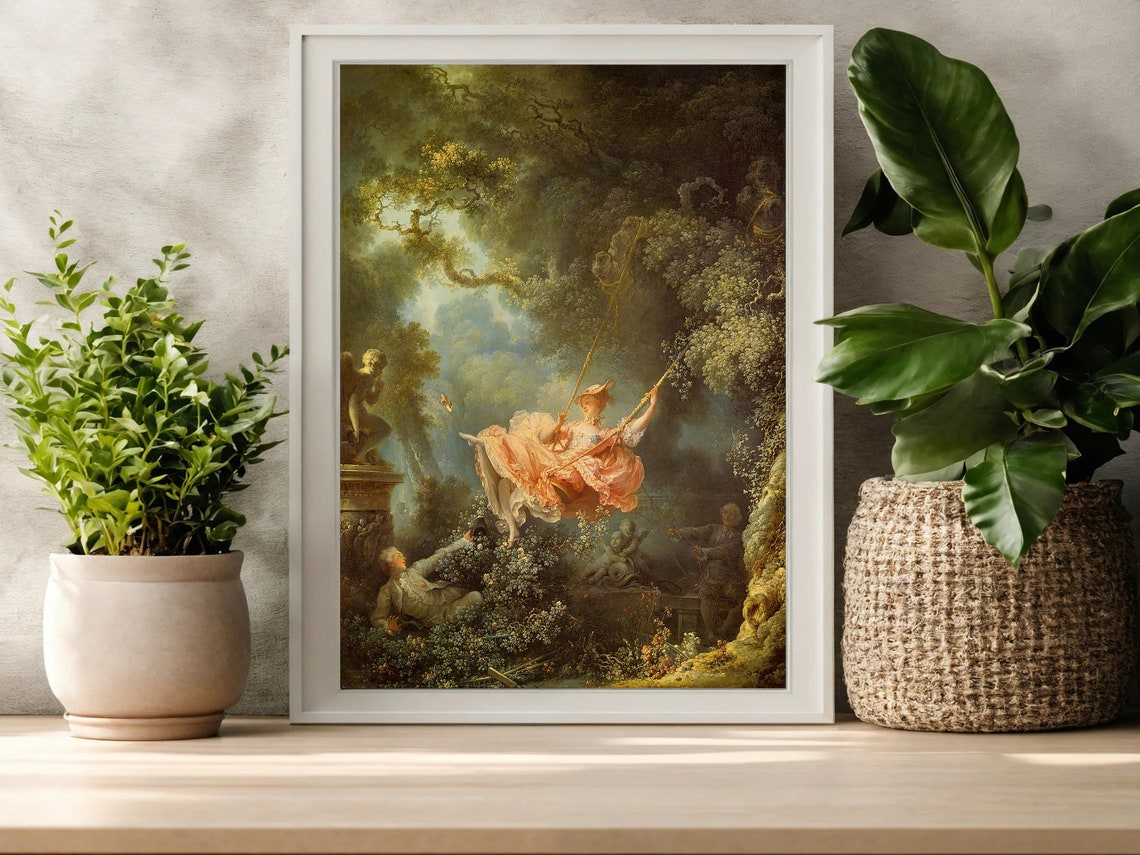 Jean Honore Fragonard The Swing Rococo Garden Romance Painting Poster - Image 4