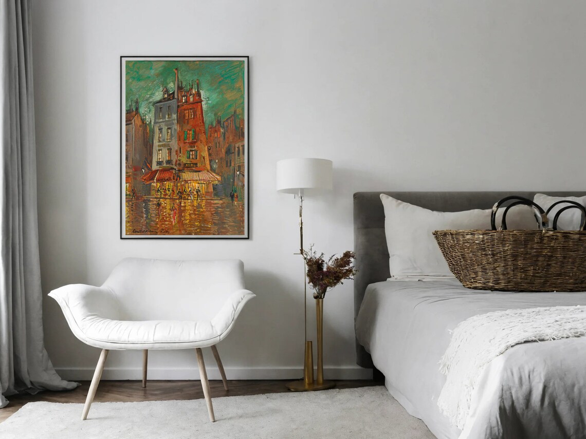 Paris Night Hotel Street Vintage Nightlife Cityscape Painting Poster - Image 7
