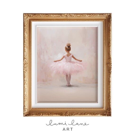 Tiny Dancer Ballet Art Print, Vintage Inspired