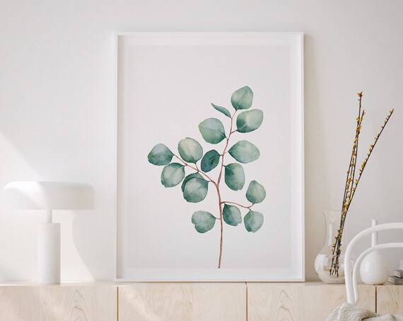 Eucalyptus Leaf Poster, Botanical Wall Art