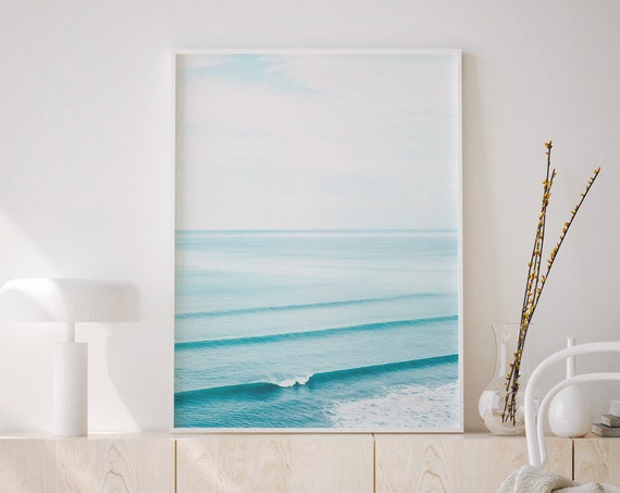 Coastal Blue Ocean Art Print
