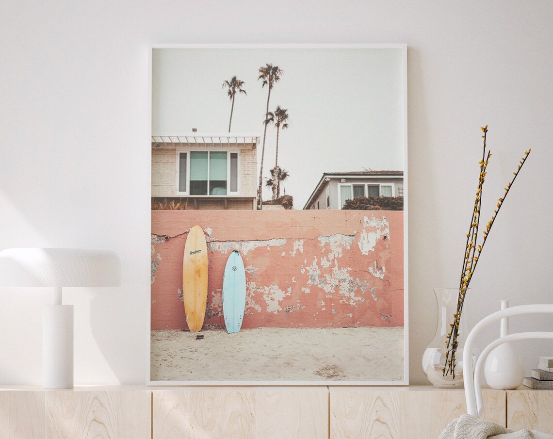 Hawaii Surf Print, Coastal Beach Wall Art