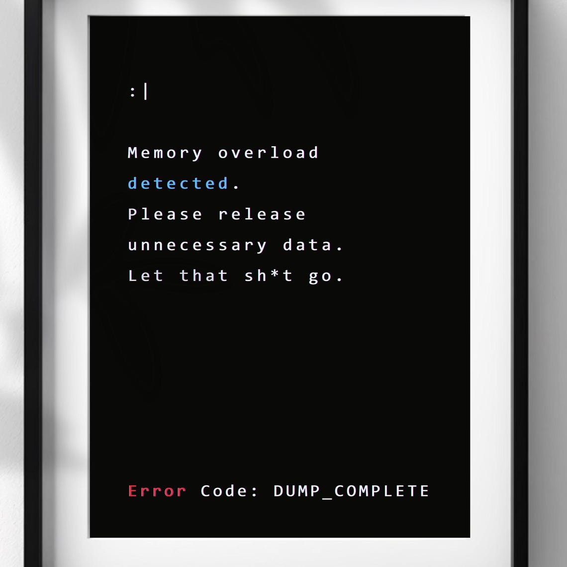 Let That Shit Go Funny Toilet Poster Bathroom Wall Art Tech Humor Bathroom Decor Vertical Snarky Wall Art Error Style Print