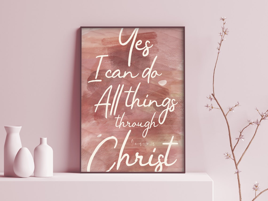 I Can Do All Things Through Christ Philippians 413 Faith Wall Art - Image 2
