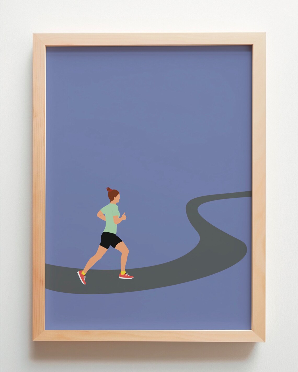Minimal Modern Runner Sports Art Print - Image 4