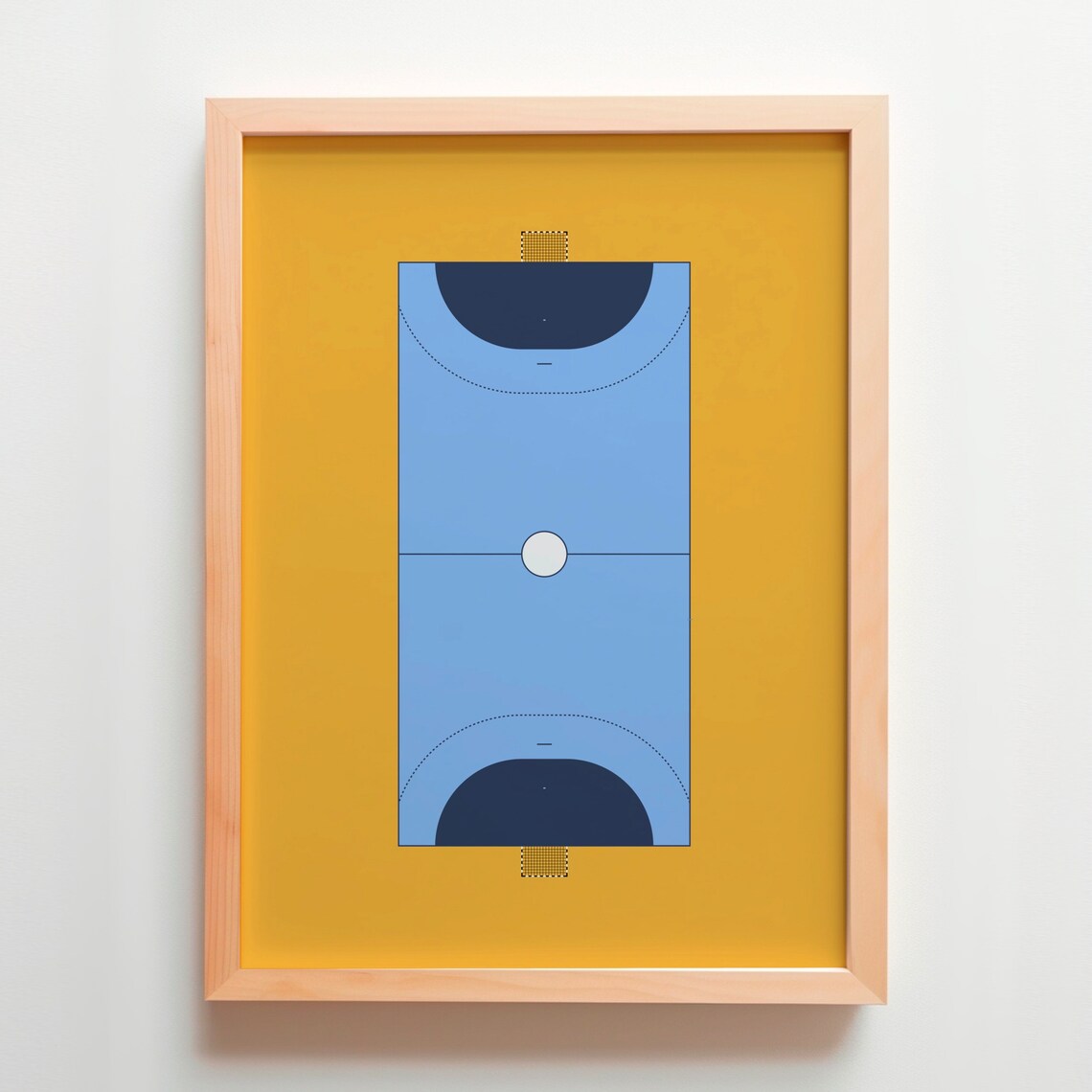 Handball Field Minimal Modern Sports Art Print - Image 2