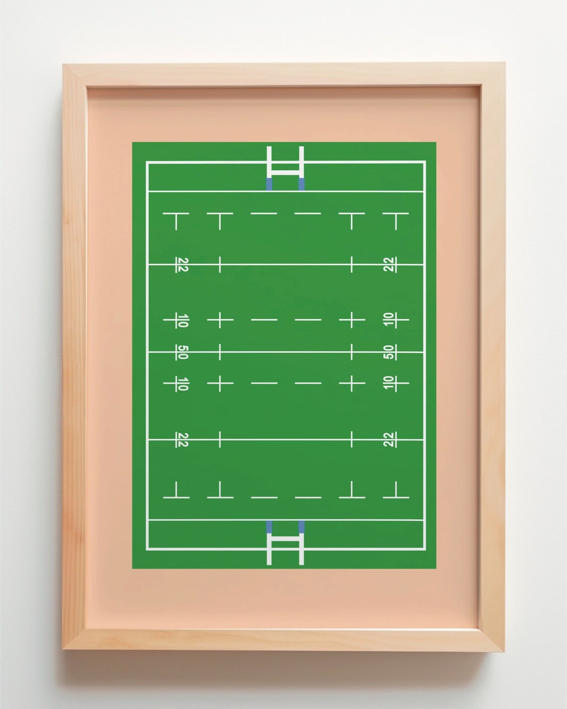 Rugby Sports Field Pop Art Poster, Modern Print - Image 2