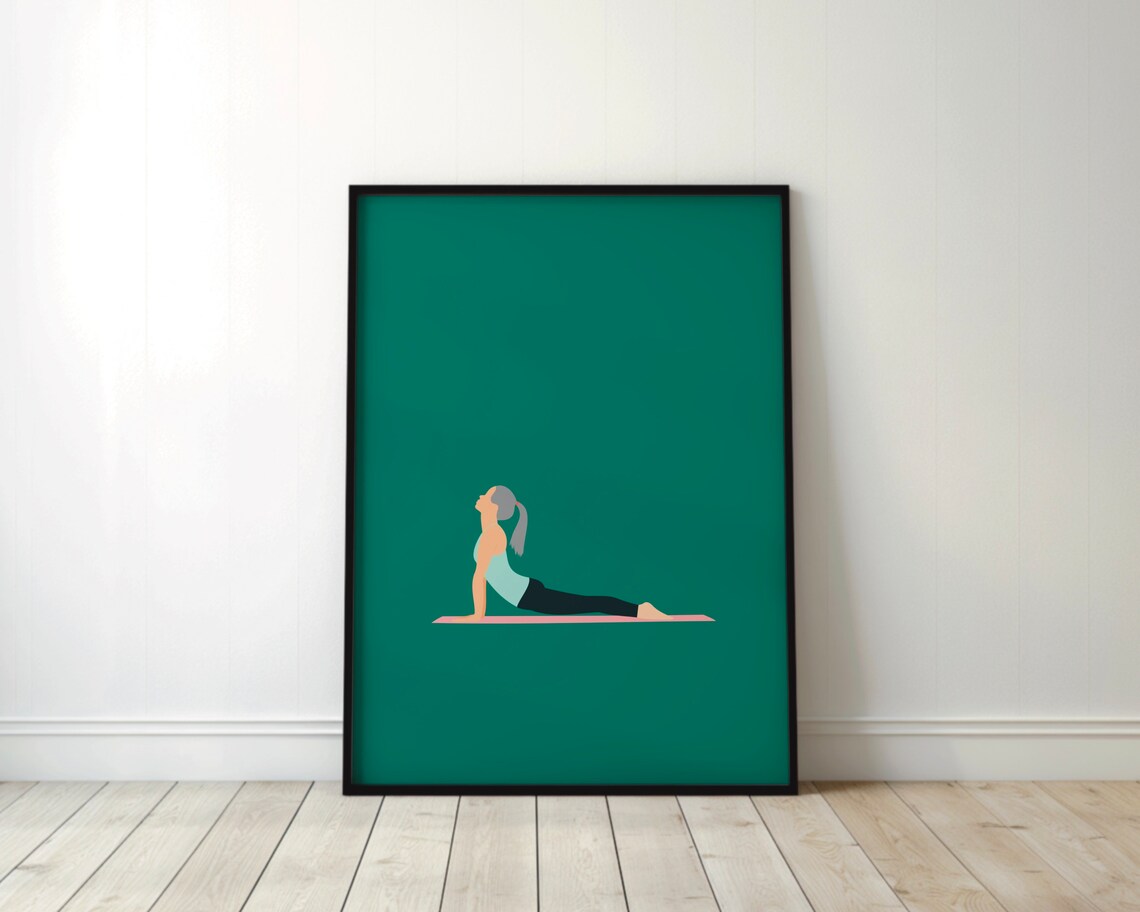 Yoga Lady 2 Minimal Modern Yoga Art Print - Image 4