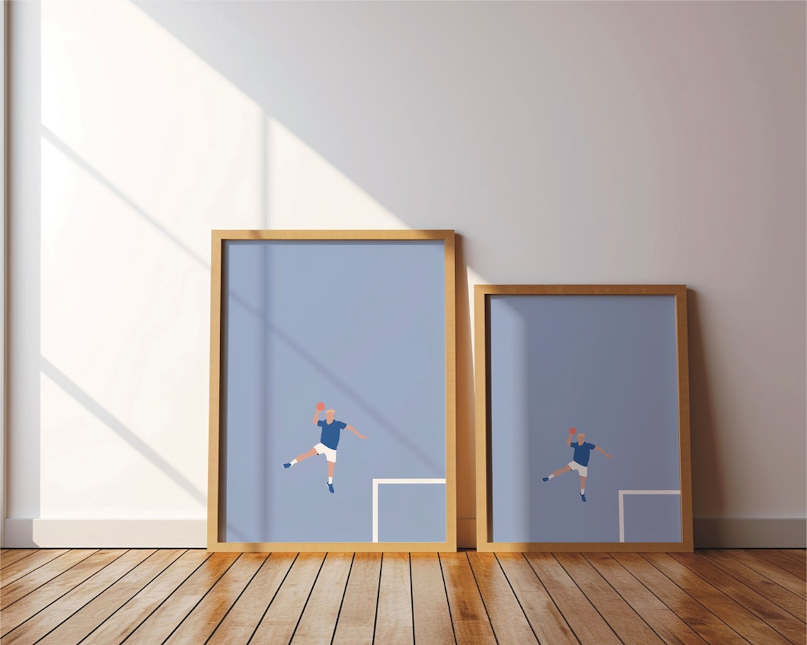 Handballer Poster, Minimal Modern Pop Art Print - Image 5