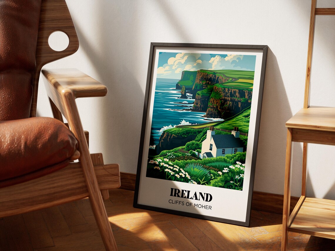 Ireland Watercolor Travel Poster, Art Print - Image 4