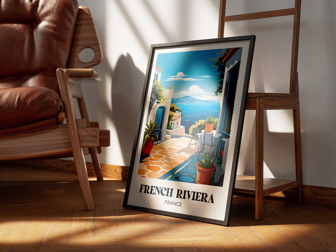 Saint Tropez French Riviera Watercolor Travel Poster - Image 2