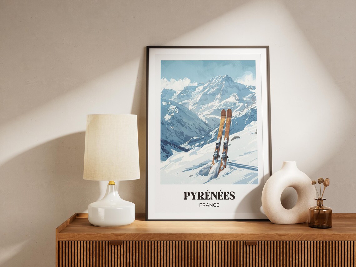Pyrenees Ski Chalet Decoration Poster - Image 4