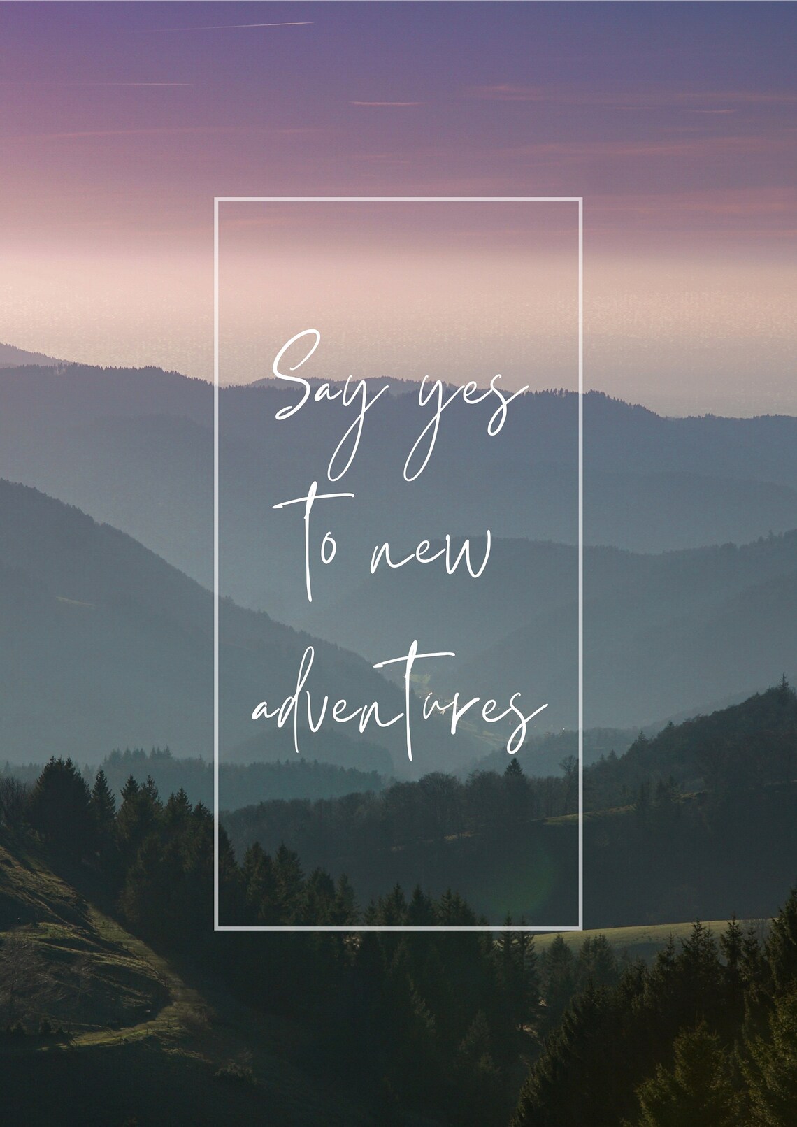 Affirmation Adventure, Minimalist Design Poster - Image 2