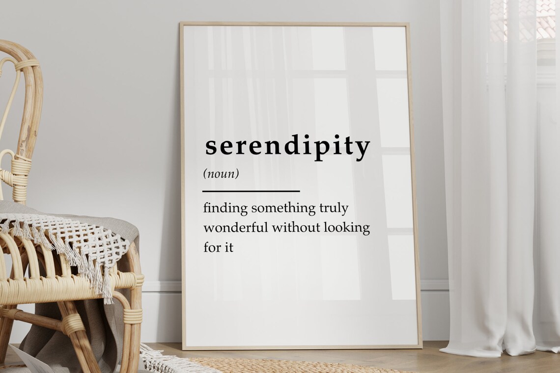 Serendipity Definition Quote Art Print