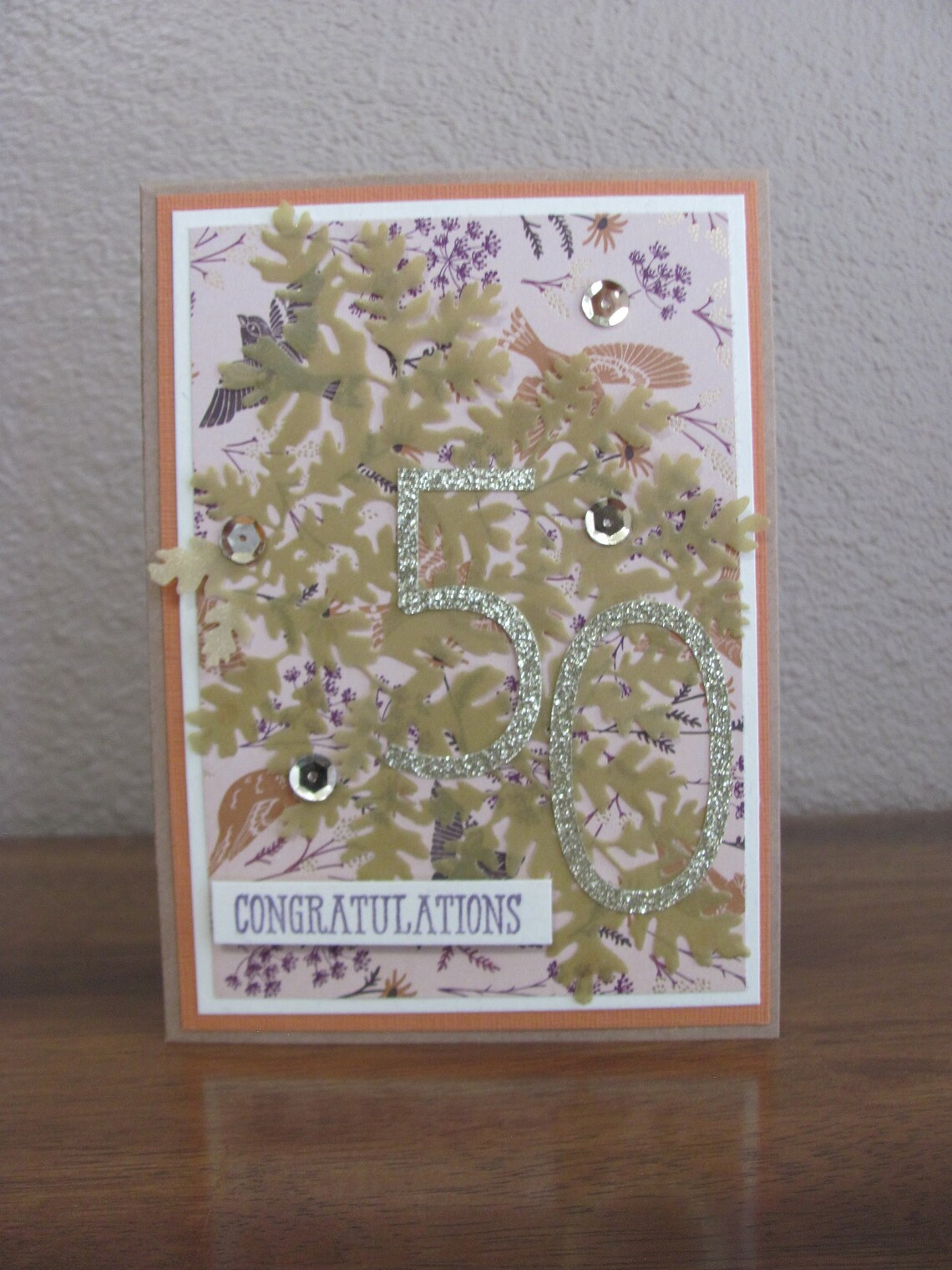 Fall Inspired 50th Anniversary Greeting Card