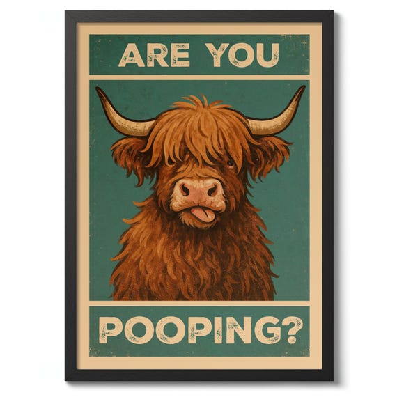 Are You Pooping Funny Bathroom Poster Typography Wall Art Print Toilet Humor Decor Gift
