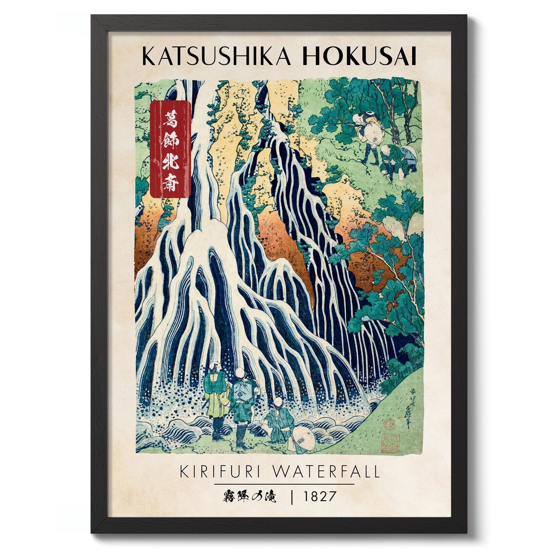 Kirifuri Waterfall By Katsushika Hokusai 1827 Japanese Woodblock Poster