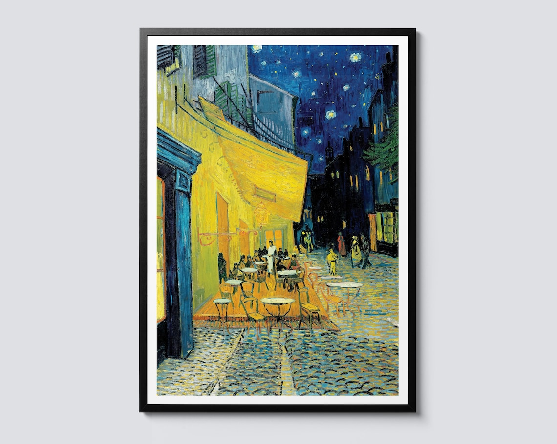 Caf Terrace At Night, Van Gogh Impressionist Art Print