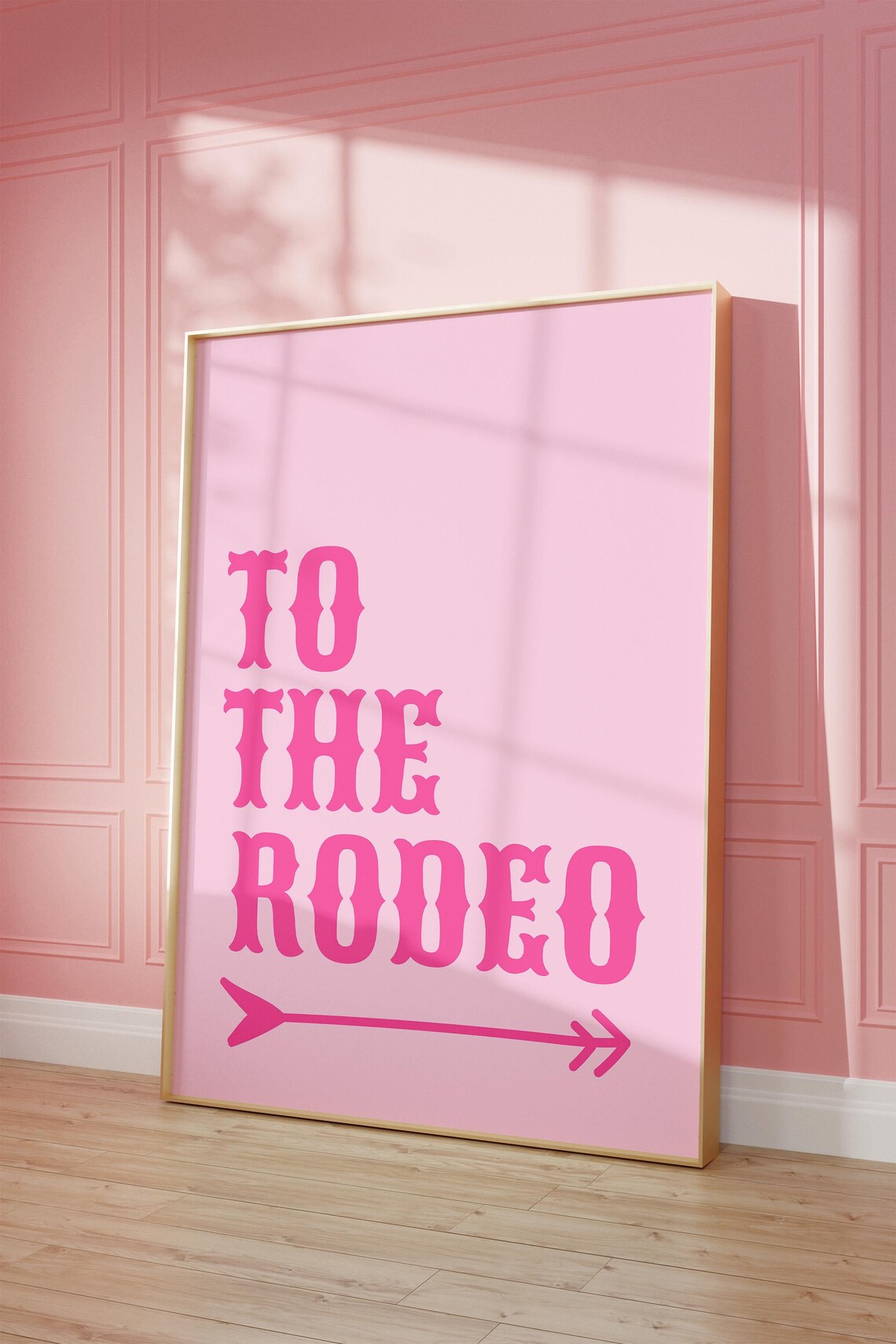 To The Rodeo Hot Pink Western Cowgirl Quote Trendy Dorm Room Decor Poster