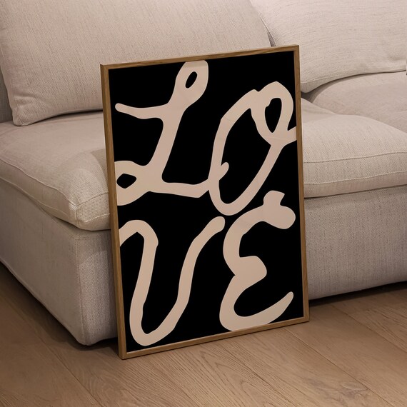 Maximalist Wall Art Dopamine Art Print Love Wall Art Trendy Poster Modern Eclectic Wall Art Aesthetic Poster Typography Print Funky Prints