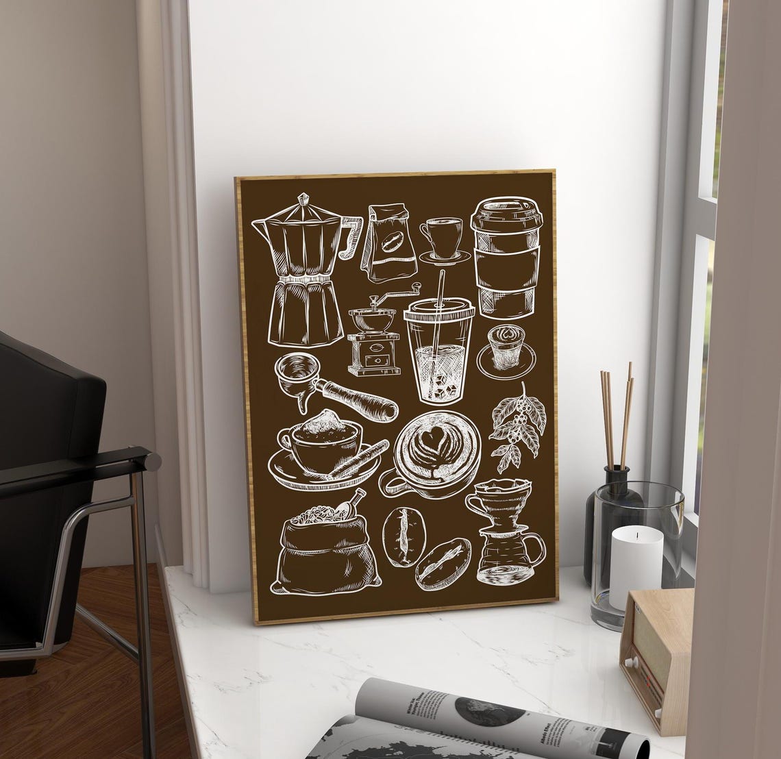 Kitchen Wall Art Coffee Bar Art Prints Kitchen Prints Trendy Poster Coffee Print Coffee Wall Art - Image 3