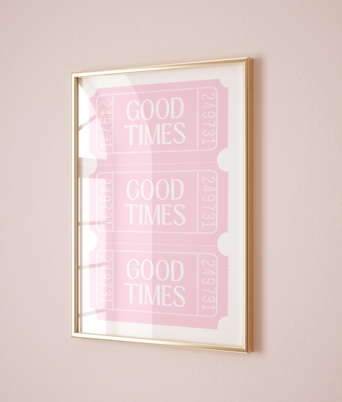 Good Times Pink Tickets Trio Retro Girly Pop Wall Decor Poster - Image 2