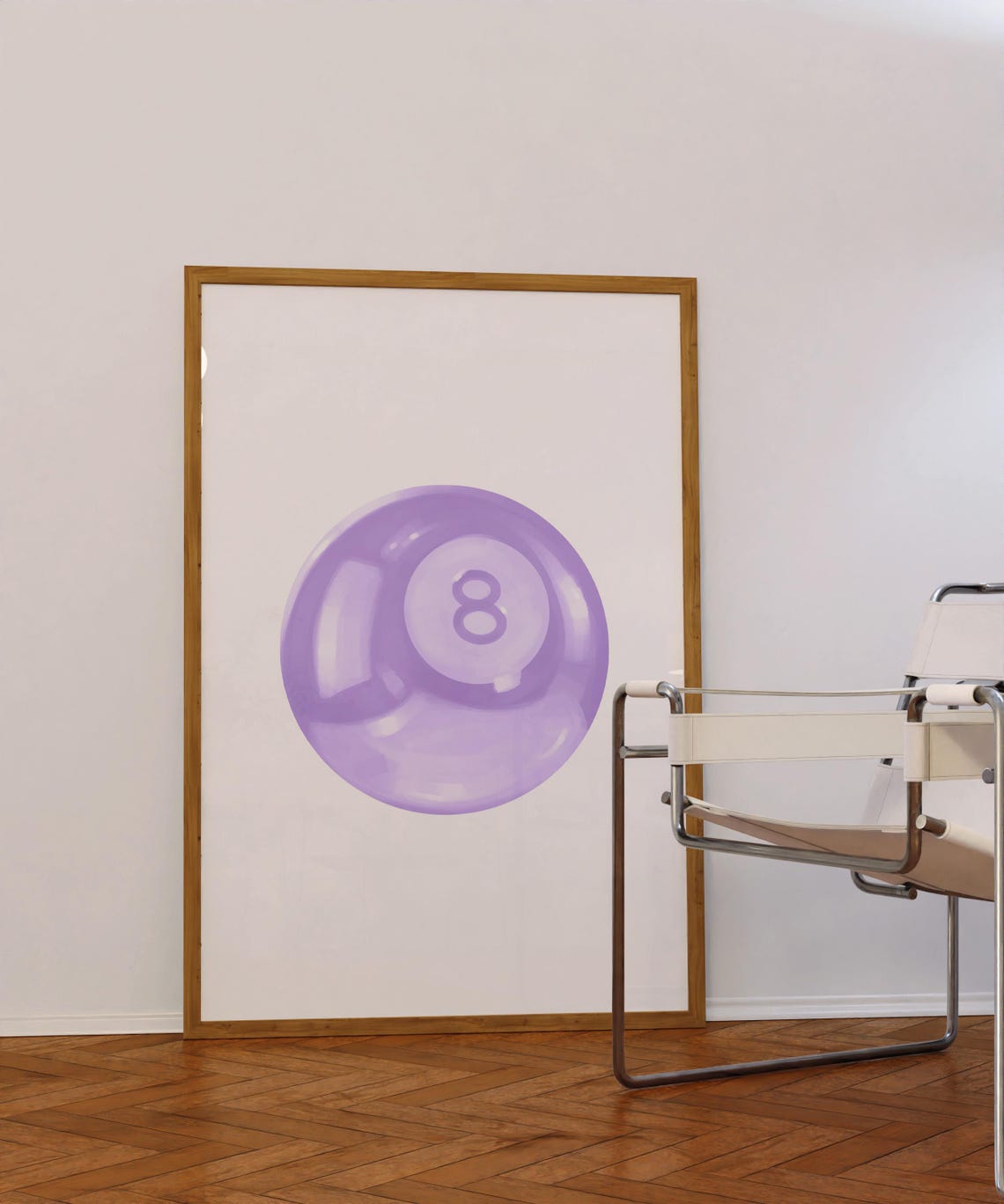 Lilac Wall Art Eight Ball Art Aesthetic Room Decor Preppy Art Prints Trendy Wall Art Girly Wall Art Purple Art Prints Teen Girl Decor Dorm - Image 2
