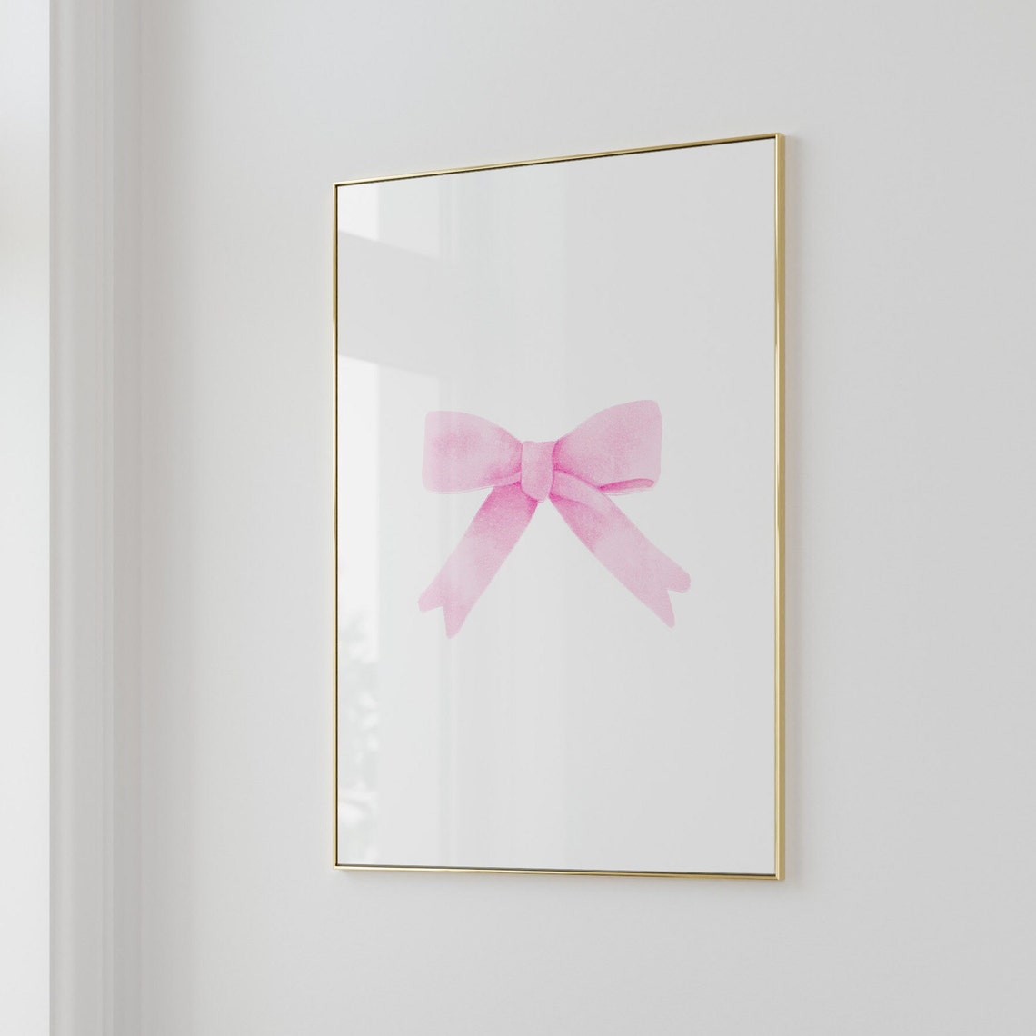 Pink Watercolor Bow Balletcore Poster Soft Feminine Girly Decor - Image 3