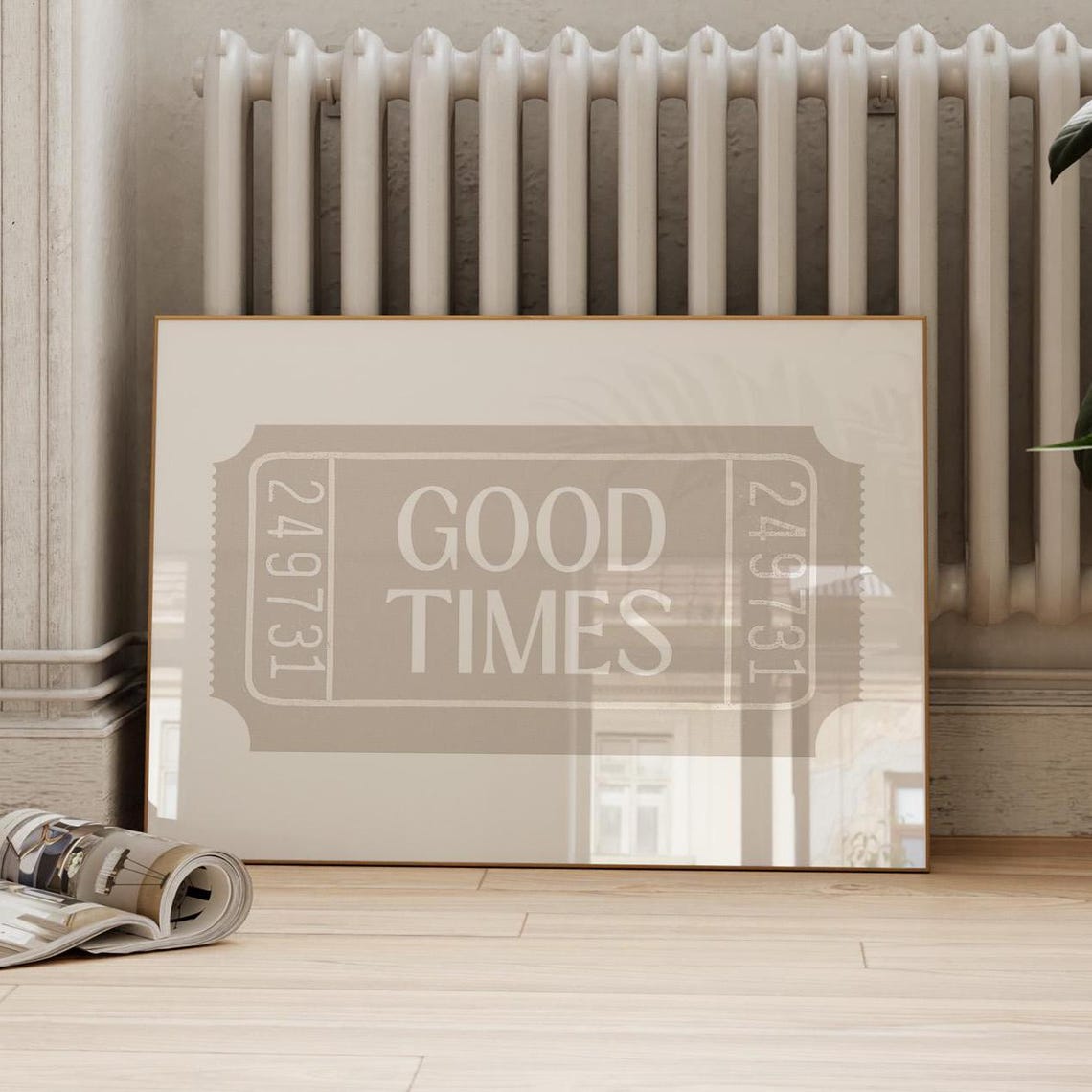Good Times Vintage Ticket Stub Retro Beige Wall Decor Poster - Image 4