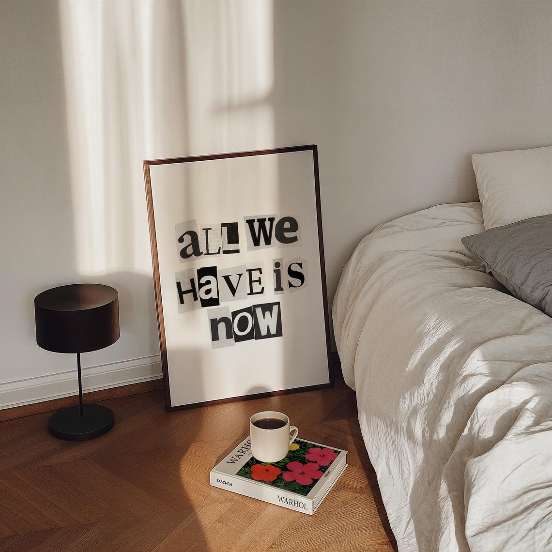All We Have Is Now Ransom Letter Typography Mindfulness Poster - Image 3