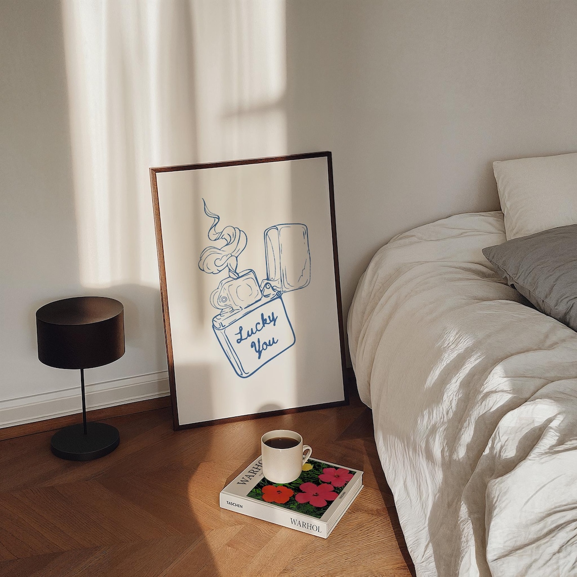 Navy Blue Aesthetic Wall Art, Trendy Art Print - Image 3