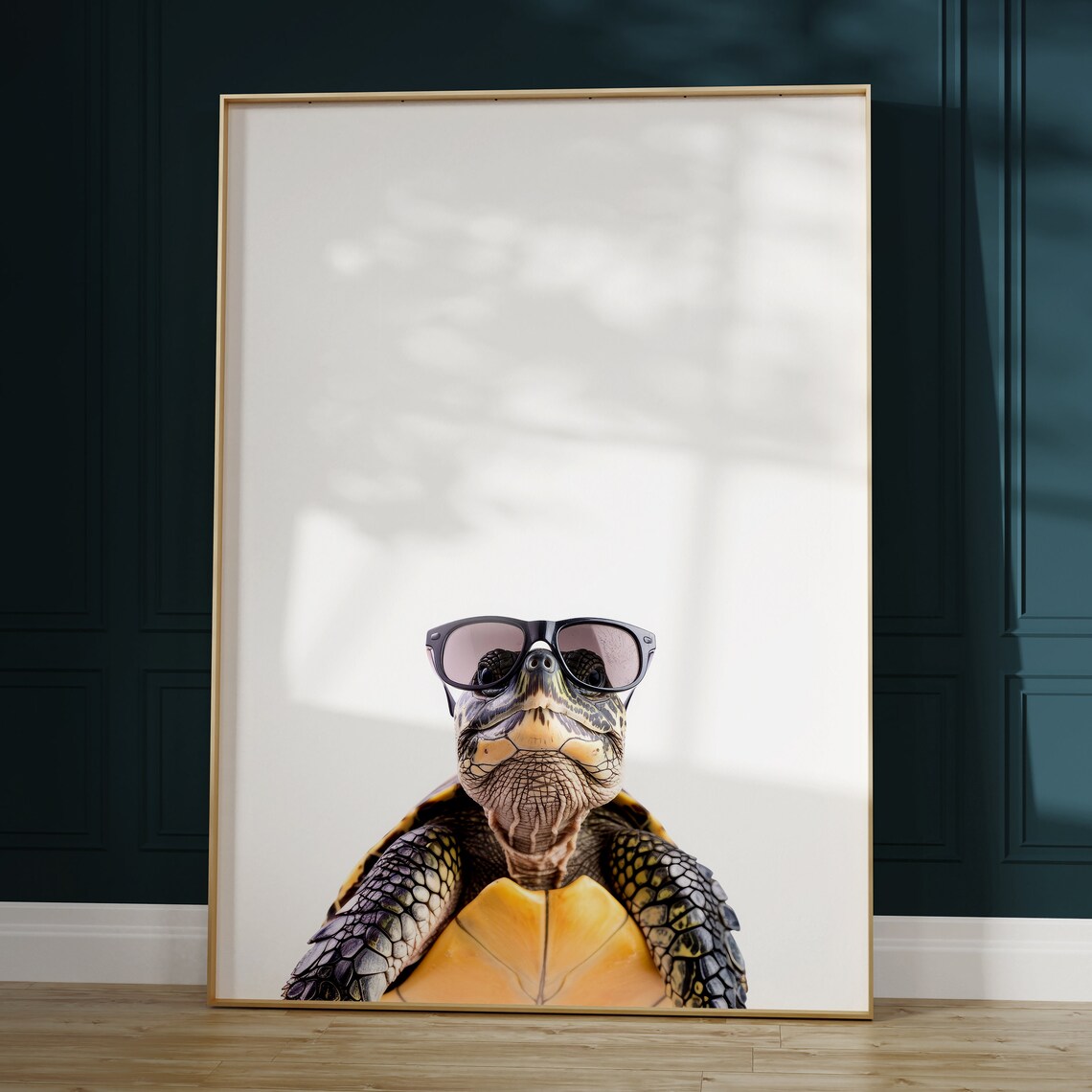Turtle in Sunglasses Funny Animal Art Print - Image 2