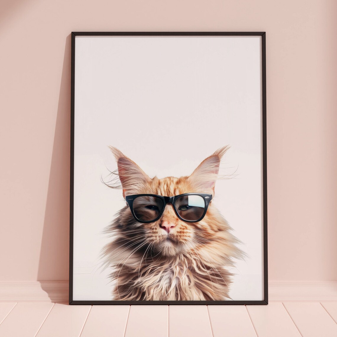 Maine Coon Cat In Sunglasses Poster Print - Image 3