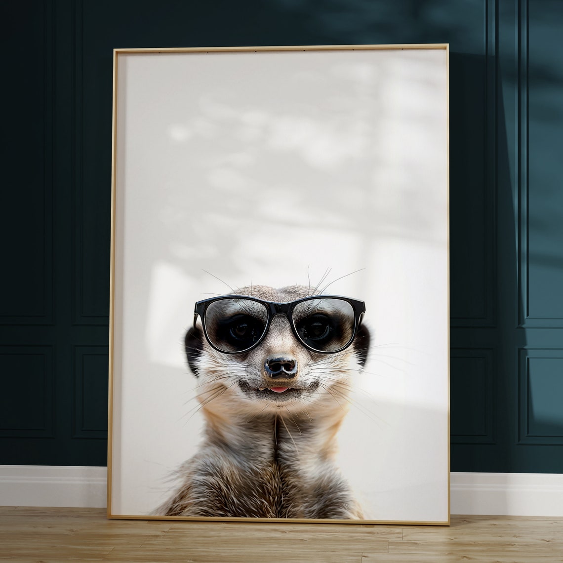 Meerkat In Sunglasses Print Meerkat Print Meerkat Poster Funny Meerkat Print Meerkat Art Kids Bedroom Art Funny Animal Print - Image 2