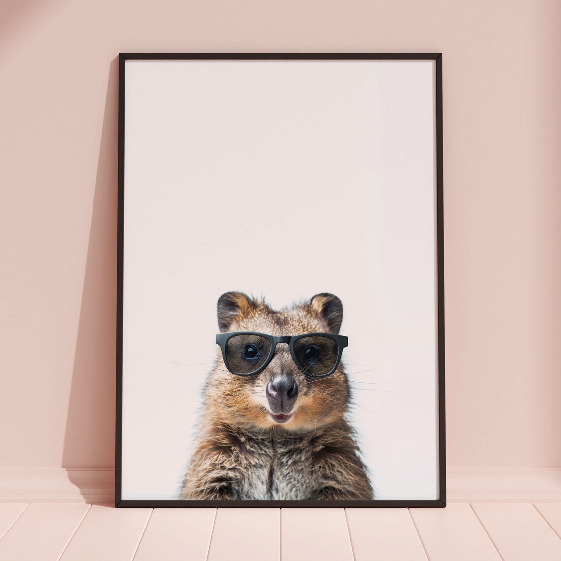 Quokka in Sunglasses Funny Animal Art Print - Image 3