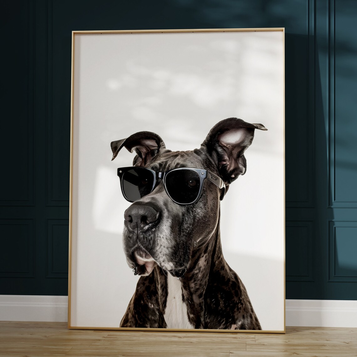 Great Dane In Sunglasses Funny Dog Art Print - Image 2