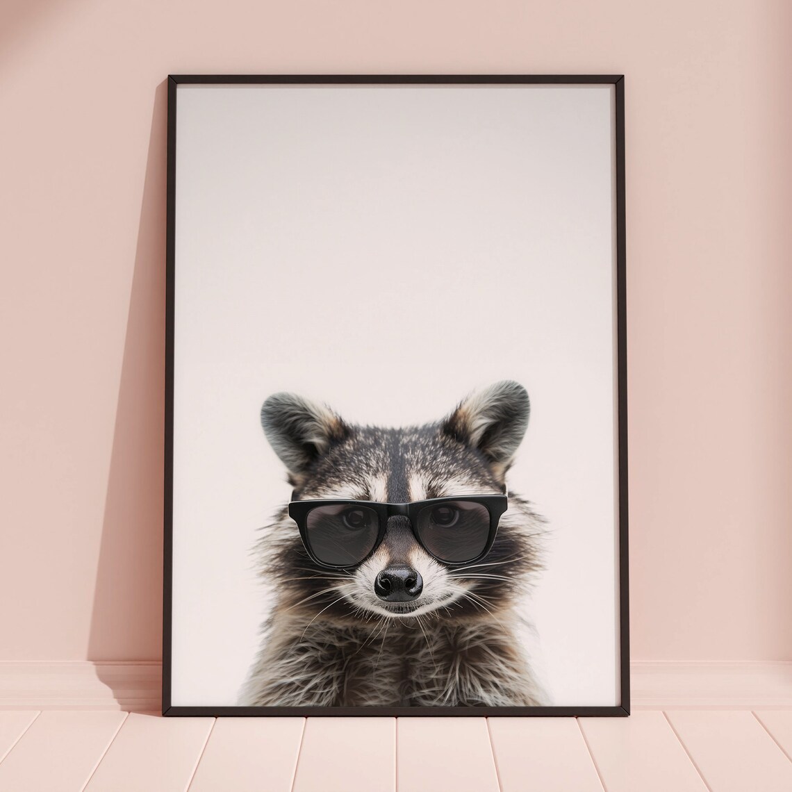 Funny Raccoon in Sunglasses Kids Bedroom Poster - Image 2