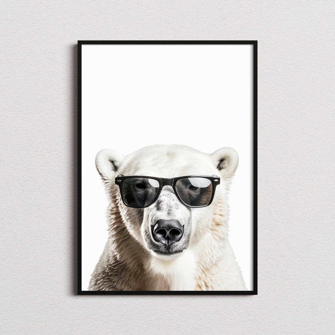Polar Bear in Sunglasses Funny Animal Art Print