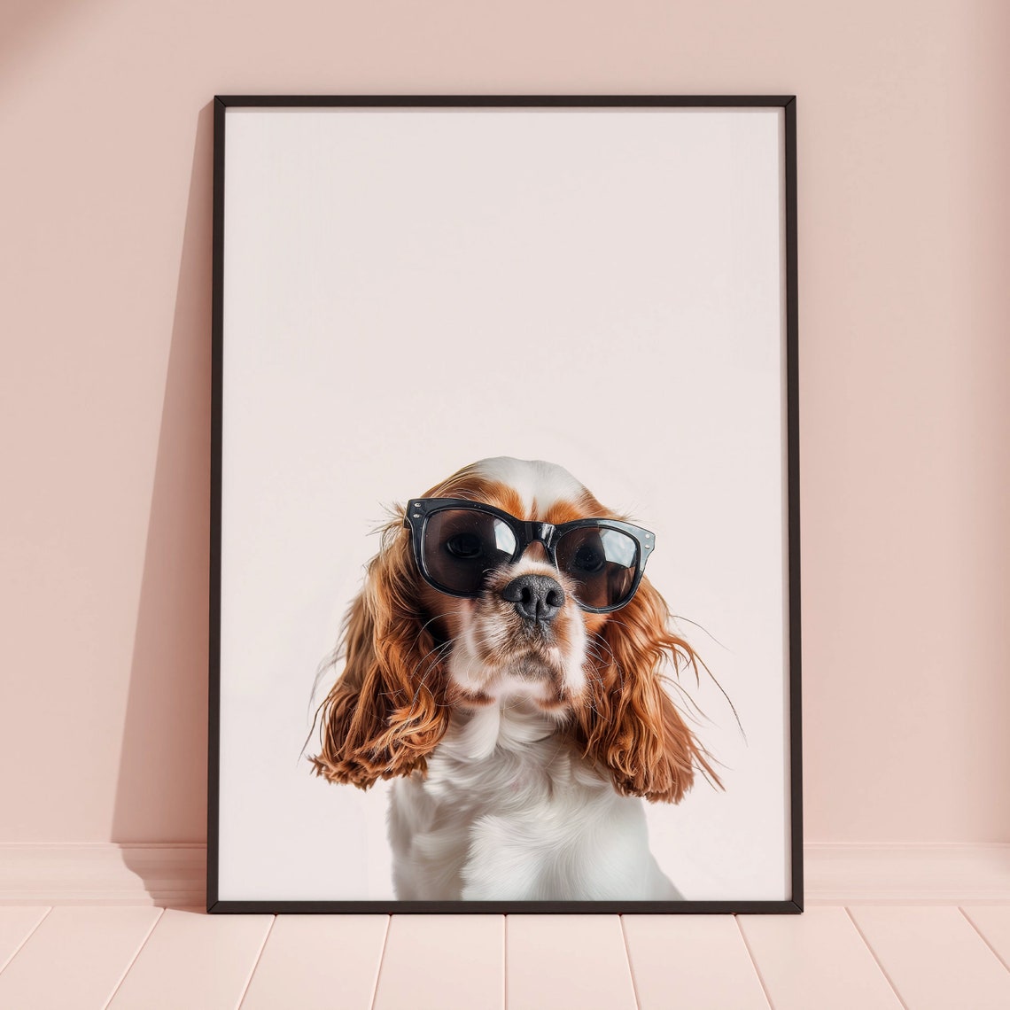 Cavalier King Charles Spaniel In Sunglasses Cute Photo Poster - Image 3