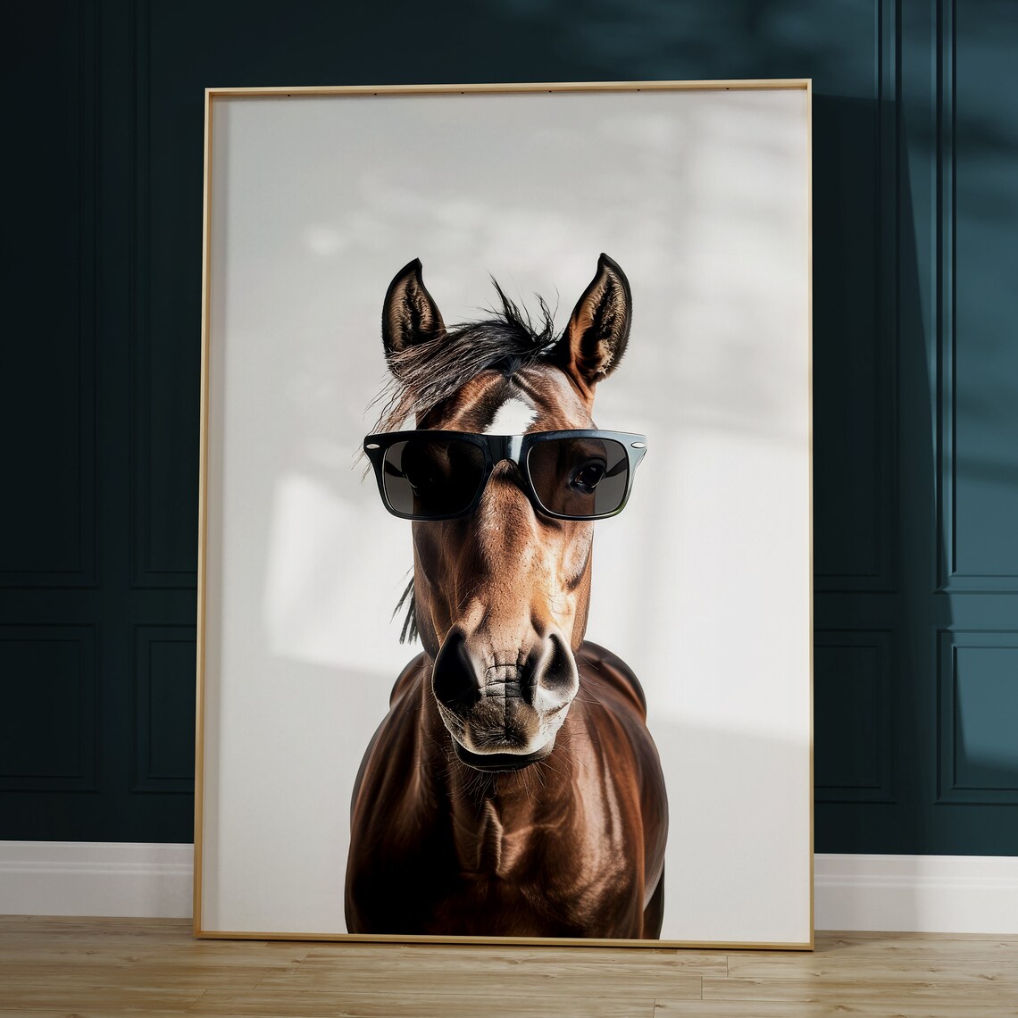 Horse In Sunglasses Funny Horse Art Print - Image 2